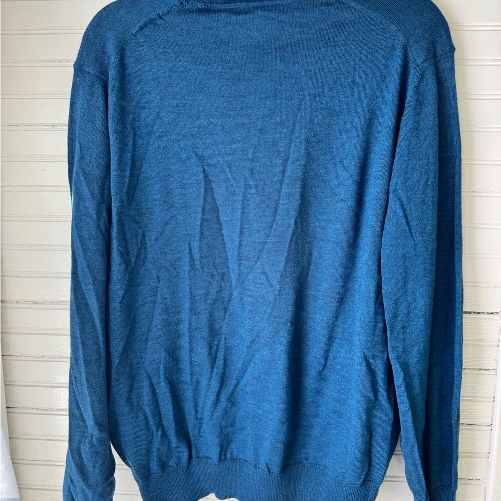Men's Burberry London Marled Blue 100% wool Sweater